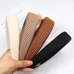 Keep Your Hair in Place with Twill Hair Band Wide Sponge Headband