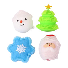 Bring in the Christmas Cheer with Santa Christmas Tree Snowflake Squishy Toy with Lights - Perfect Party Favors