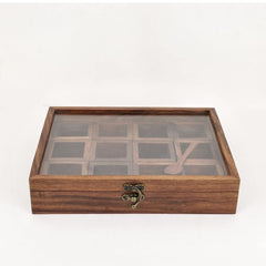Wooden Spice Box with Spoon