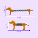 Dimensions Of  Spring Dog Pop Tube Fidget Toy