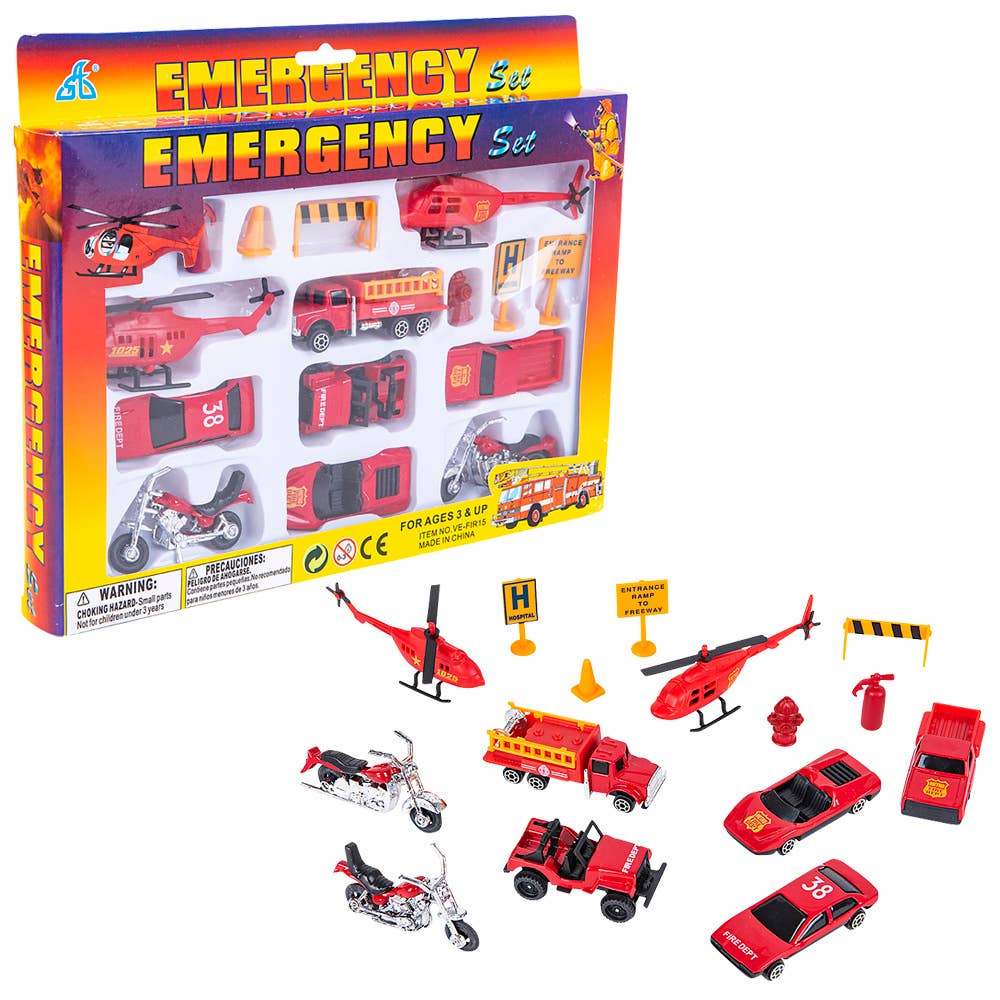 Buy DIE-CAST FIRE TEAM 15PC SET in Bulk