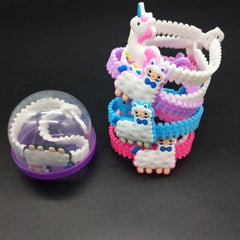 Unicorn PVC Bracelets Wristband Toy for Kids - Perfect Birthday Gift!