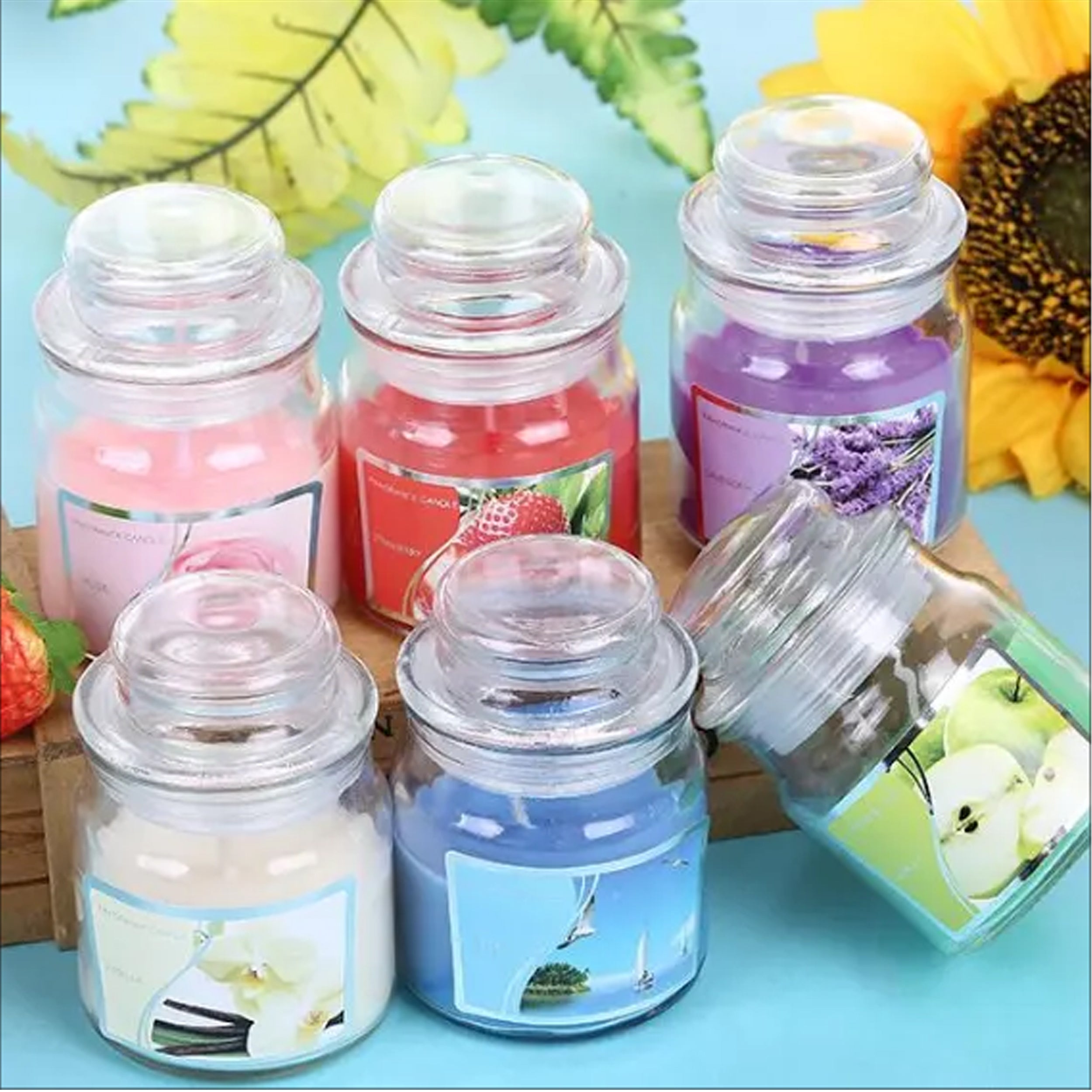 Aromatherapy Scent Candles Luxury Soy Wax Beach Scented Candles with Glass Candle Jars