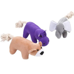 Keep Your Pet Engaged with Our Interactive Animal Shape Plush Pet Dog Chew Toy