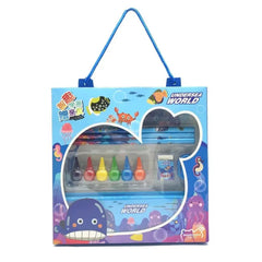 Complete Drawing Set for School with Crayons, Erasers, Pencils, Case, and Ruler for Kids