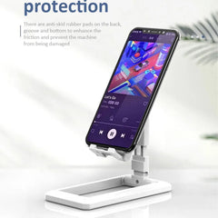 Foldable Mobile Phone Desktop Stand - Convenient and Portable