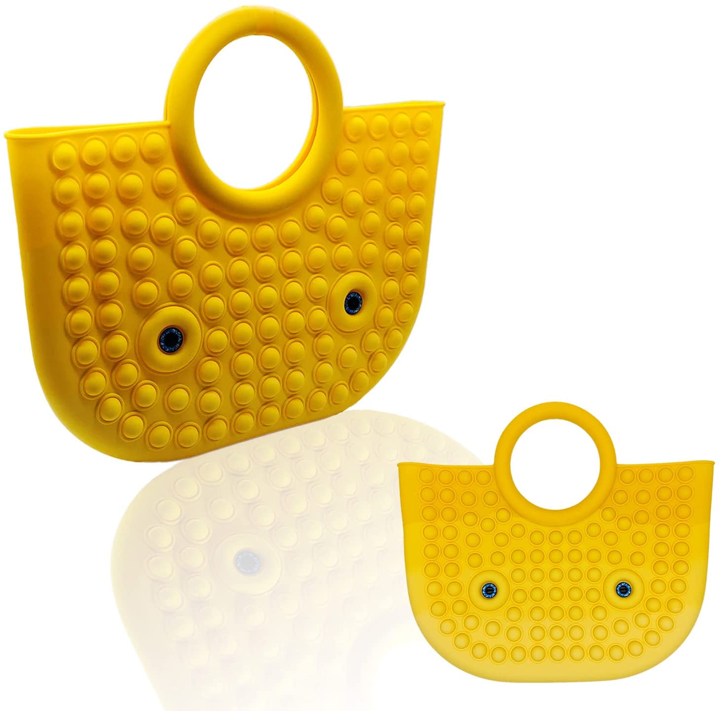 Yellow Tote Bag Pop it Fidget Handbags
