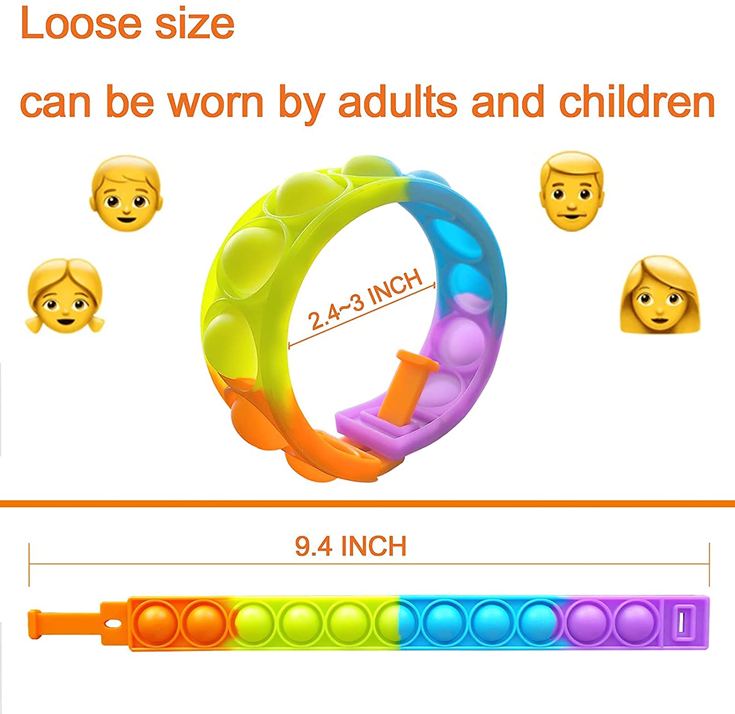 Dimensions Of Wrist Band Pop Toy