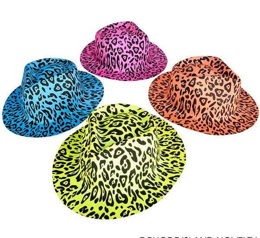 Buy LEOPARD PRINT GANGSTER HAT in Bulk