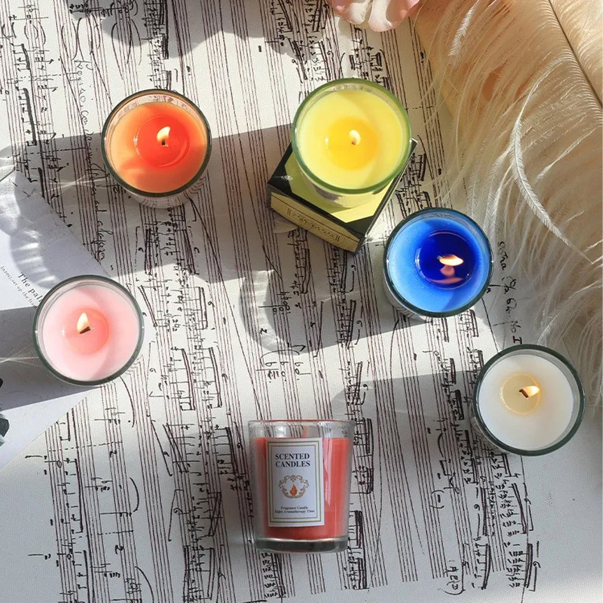 Luxury Soy Wax Scented Candles for Home Décor - Aromatherapy Candle Set