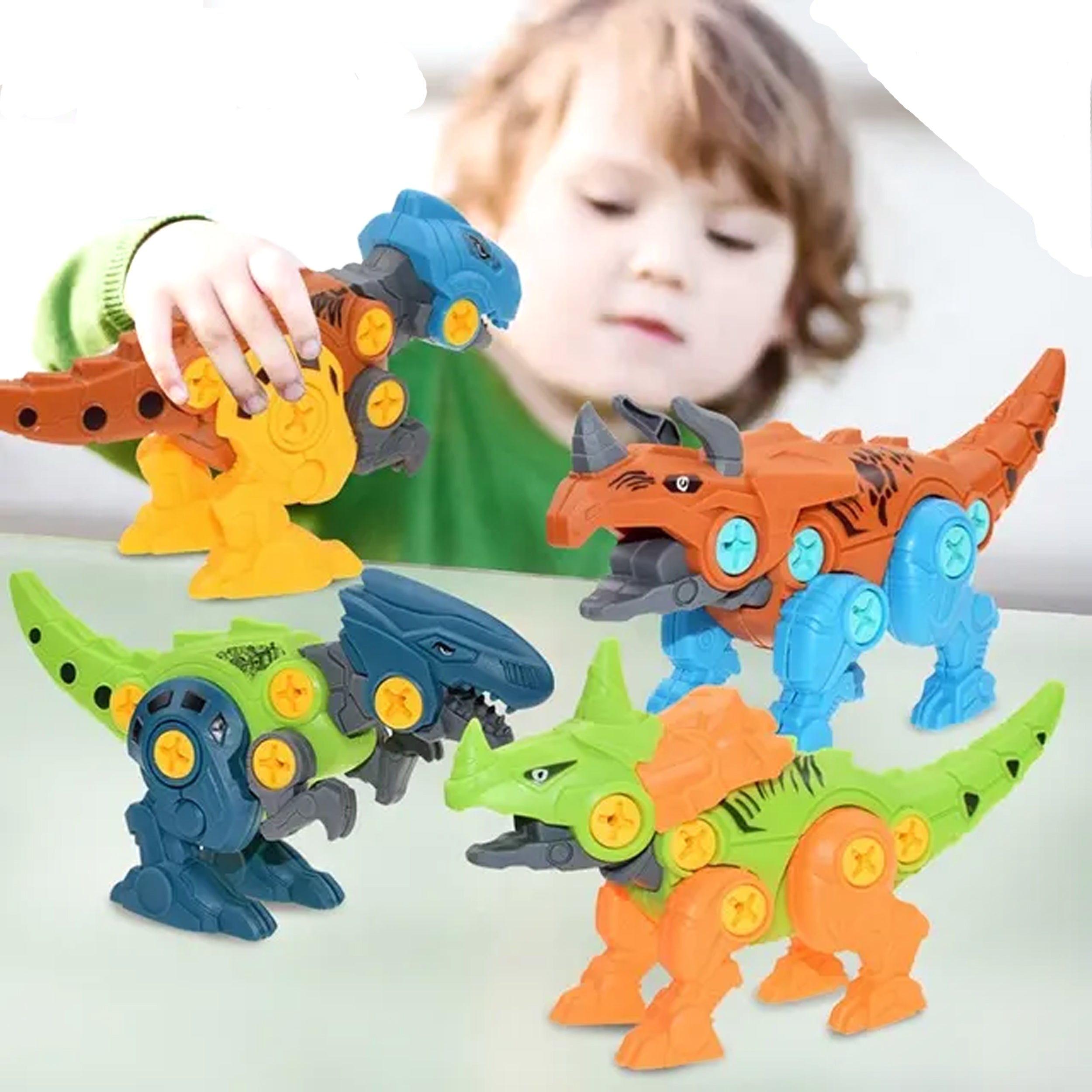 Dinosaur Toy with Drill Assembly - A Fun and Interactive Playset for Kids