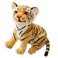 White & Brown Stuffed Plush Tiger Toy