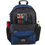 19 Inch Bungee Jacquard Cord Backpack With Padded Laptop Section - Navy (1 Case = 24 Pcs) 18.90$/PC