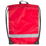 8 Inch Safety Drawstring Bag With Reflective Strap- Red  ( Case= 100 Pcs) 1.89$/PC