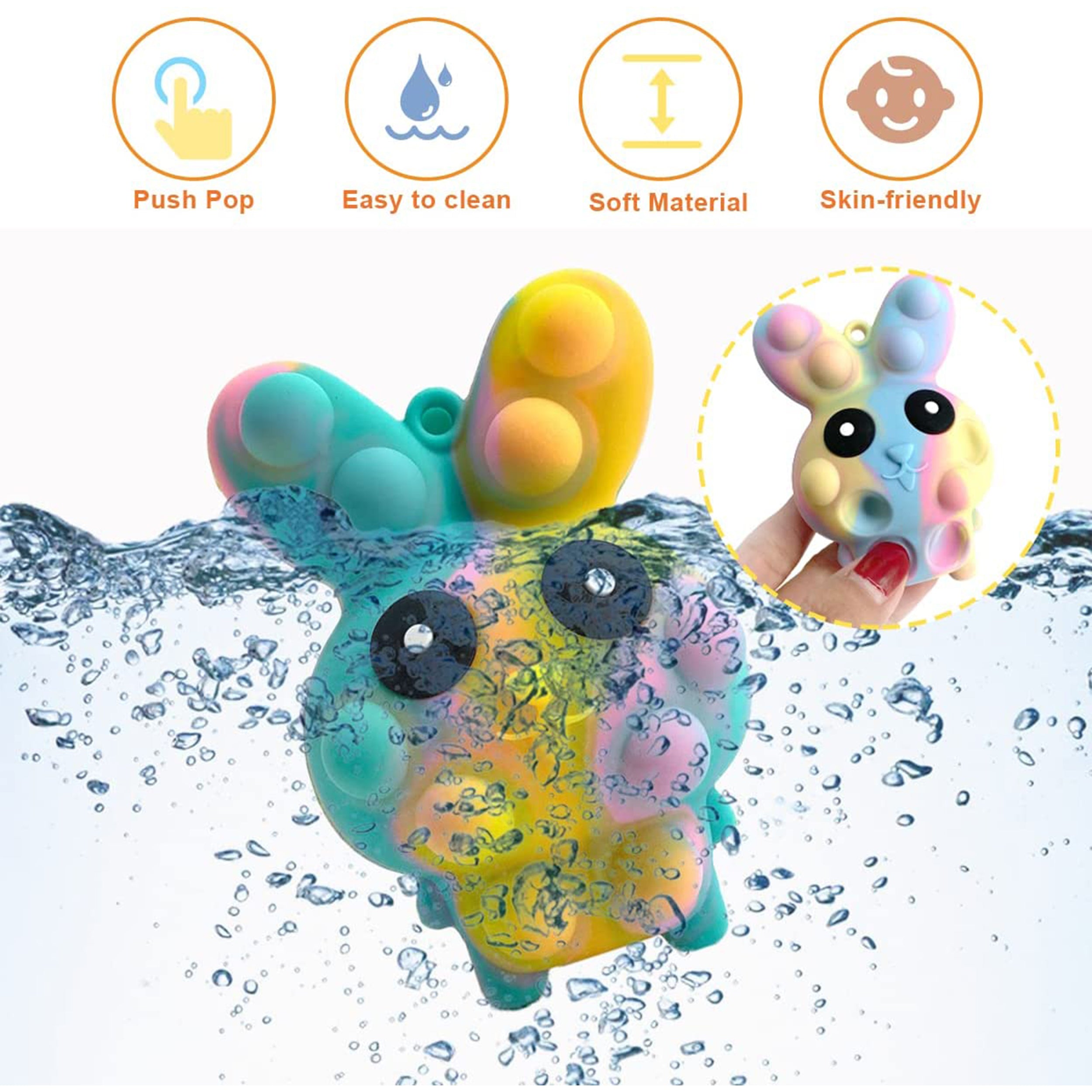 3D Rabbit Push Bubble Fidget Toys