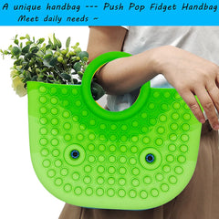 Add a Pop of Green to Your Style with Our Green Pop It Tote Bag
