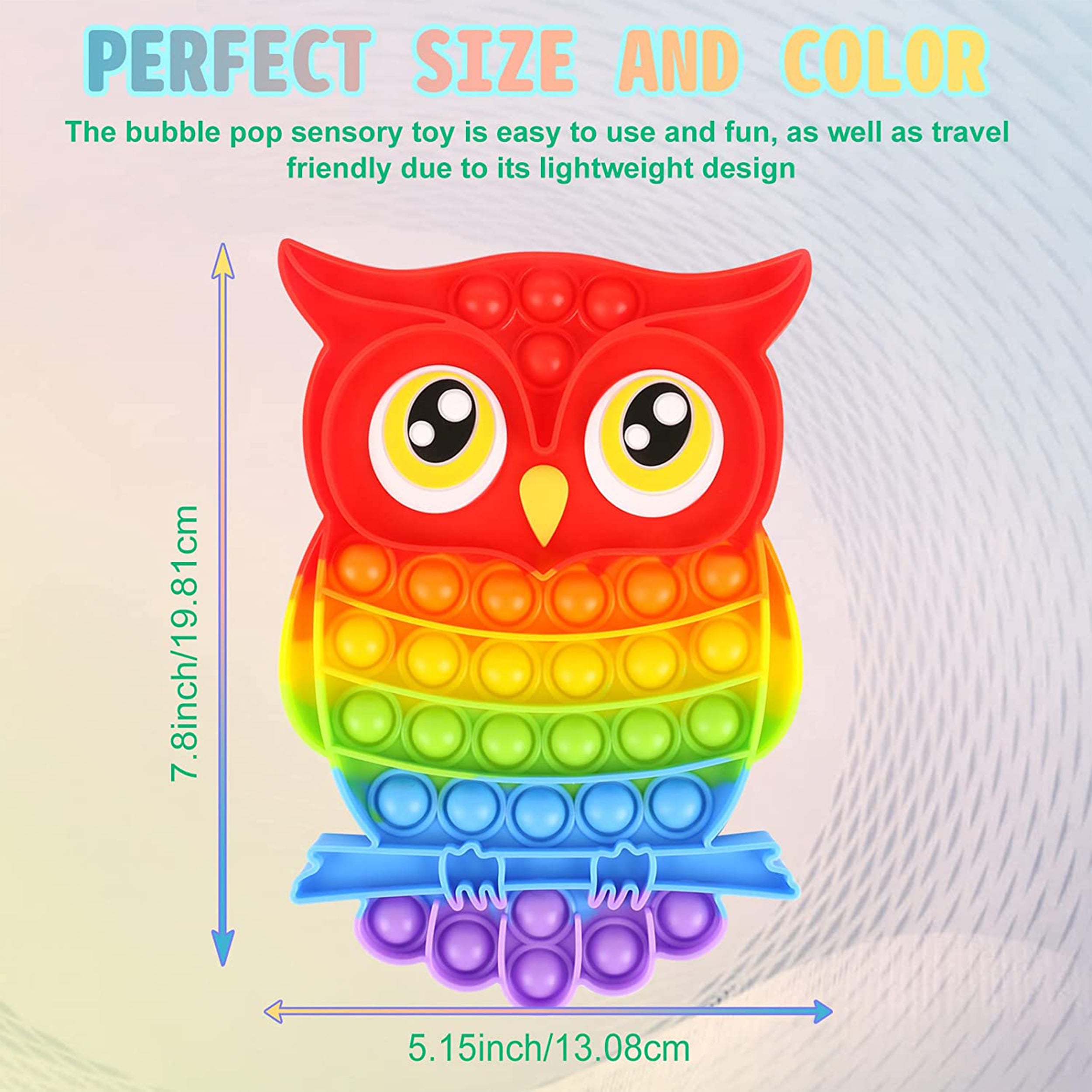 Dimensions Rainbow Owl Pop it Fidget Toy