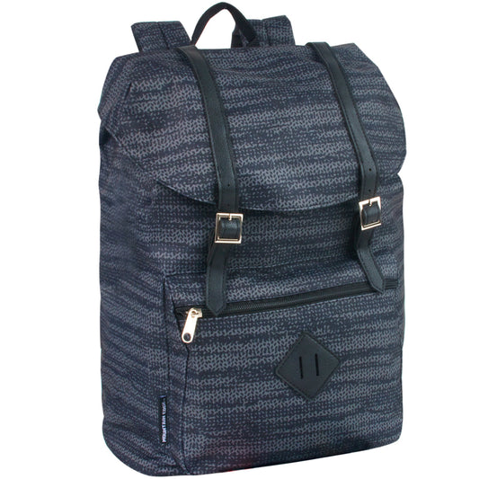 17 Inch Double Buckle Backpack - Stripe Print ( 1 Case=24Pcs) 12.6$/PC