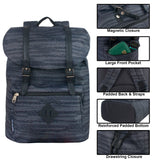 17 Inch Double Buckle Backpack - Stripe Print ( 1 Case=24Pcs) 12.6$/PC