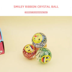 Smiley Ribbon Crystal Bouncing Ball
