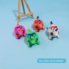 Rainbow Unicorn Stress Ball Beads Grape Squeeze Toy