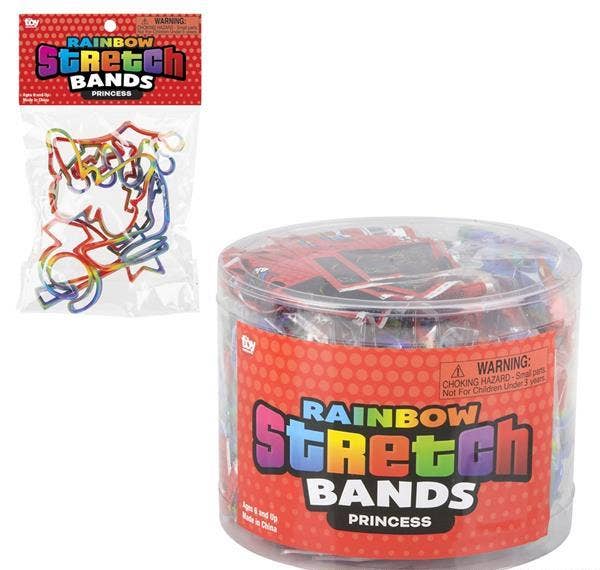 Buy PRINCESS RAINBOW SILICONE STRETCH BANDS in Bulk