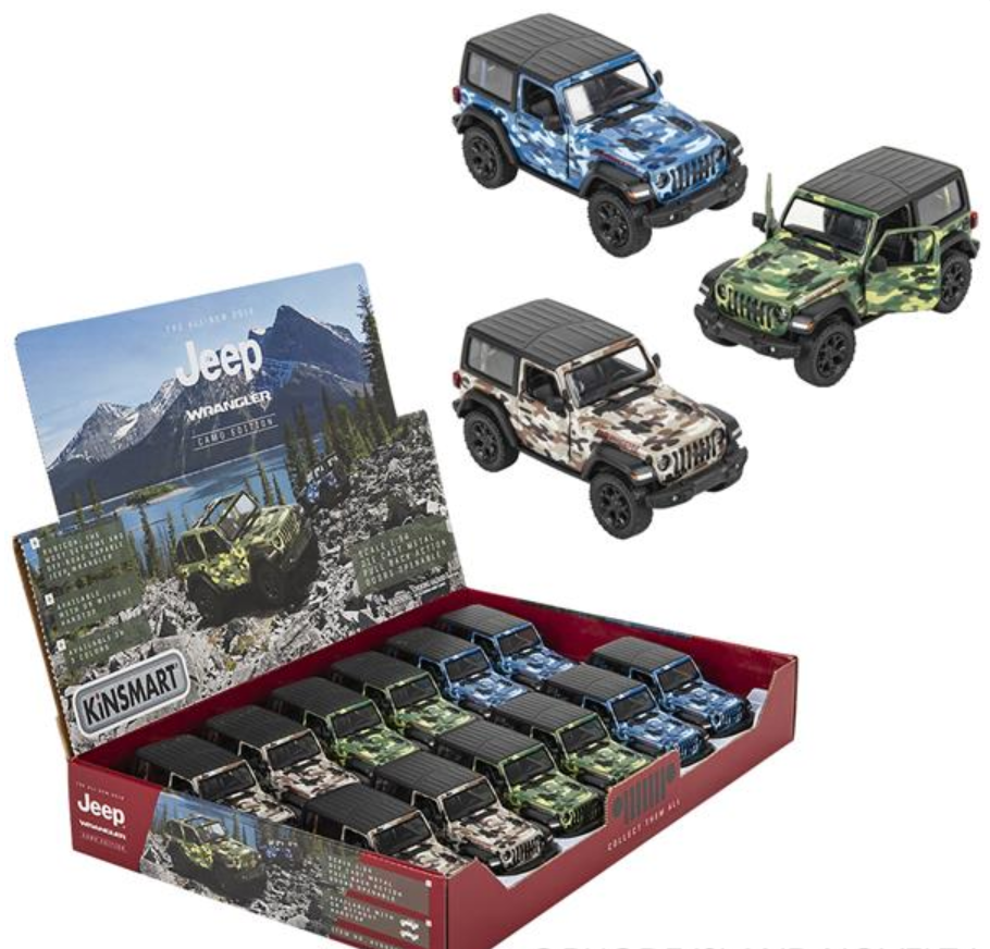 Buy 5" DIE-CAST 2018 JEEP WRANGLER CAMO HARD TOP in Bulk