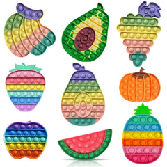 9 different fruits combo pop it fidget toys