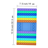 Rainbow chess board pop it fidget toys Dimensions