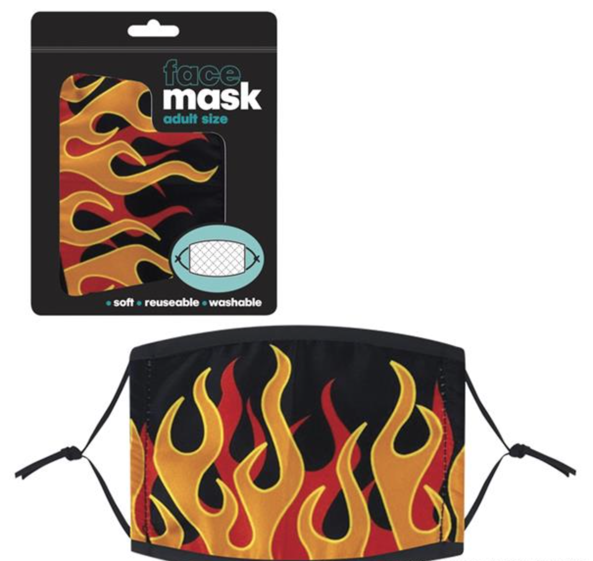 Buy FLAME FACE MASK ADULT SIZE in Bulk