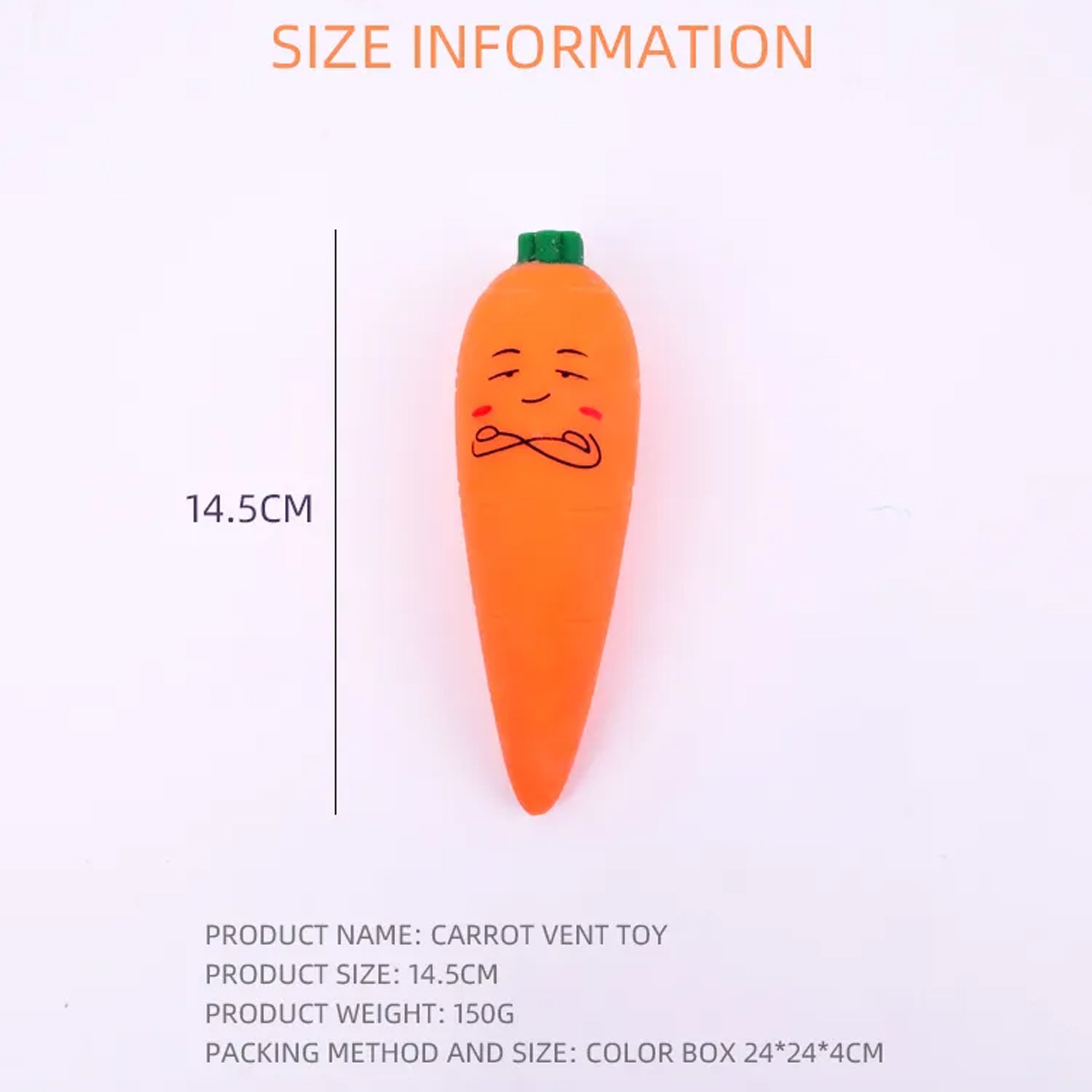 Carrot Stress Relief Squeeze Toys