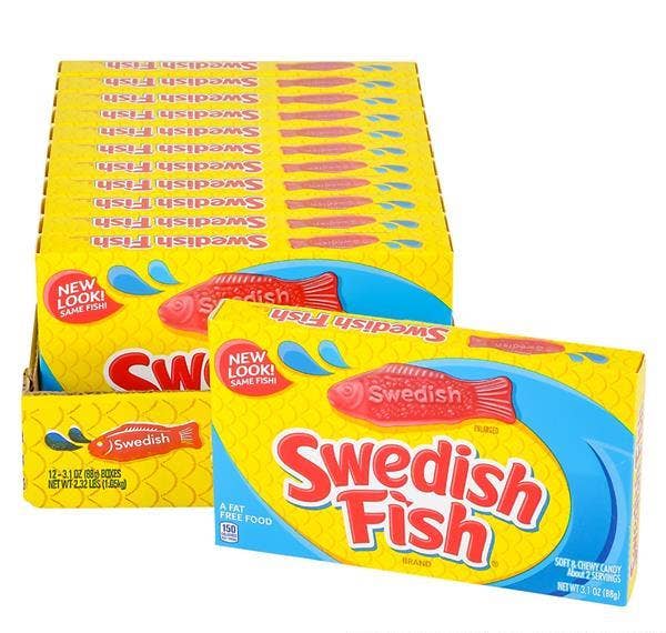 Buy SWEDISH FISH RED THEATER BOX CANDY 12PC/CASE in Bulk