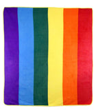 Wholesale RAINBOW PRIDE LARGE 50X60 IN PLUSH THROW BLANKET ( sold by the piece )