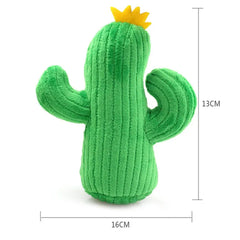 Cute Corn & Cactus Durable Interactive Plush Pet Dog Chew Toys