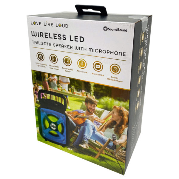 Sound Bound LED Bluetooth Tailgate Speaker with Microphone