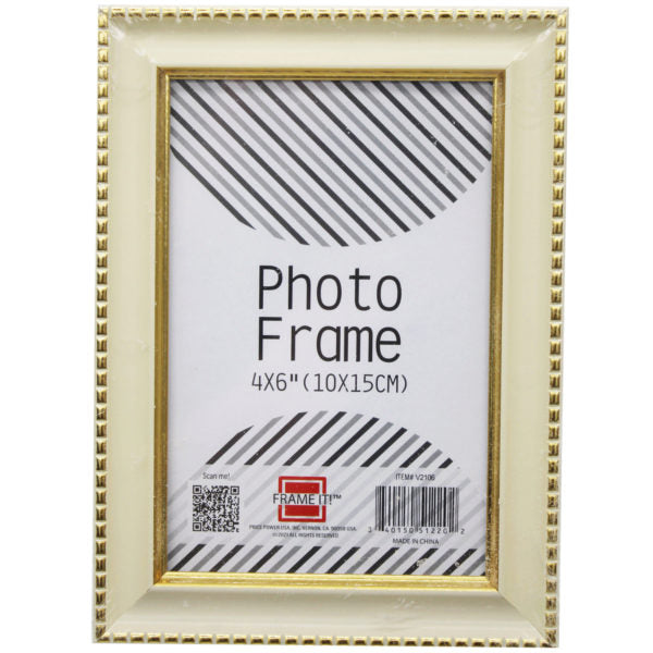 4x6 Photo Frame Gold Embellished Design