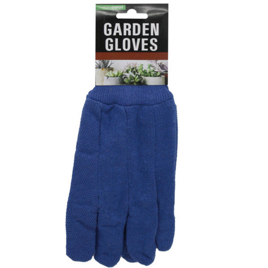 solid color adult garden gloves with safety grip dots