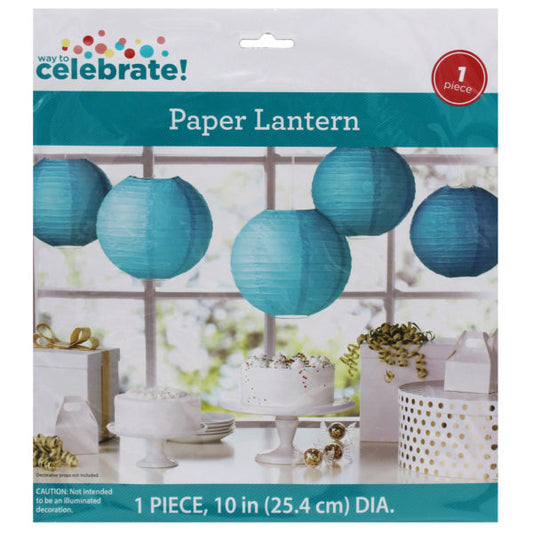 10 Decorative Paper Lantern in Teal MOQ-18Pcs, 1.73$/Pc