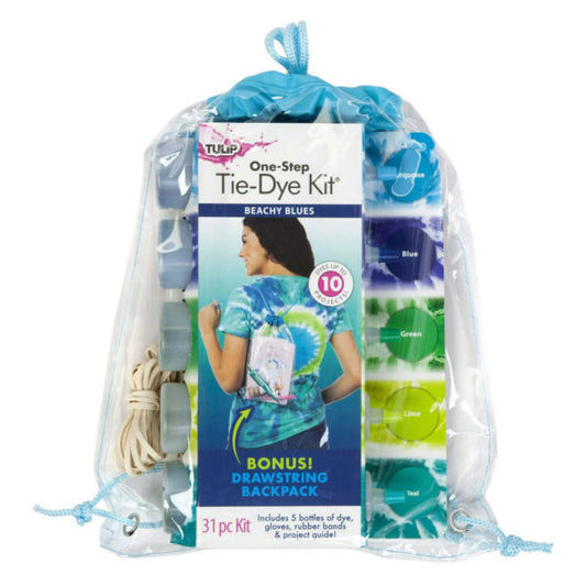 Tulip One-Step Beachy Blues Tie-Dye Backpack Kit