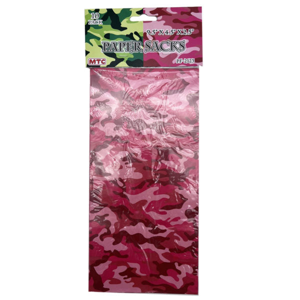 10 piece paper lunch bags in assorted camouflaged MOQ-26Pcs, 1.22$/Pc