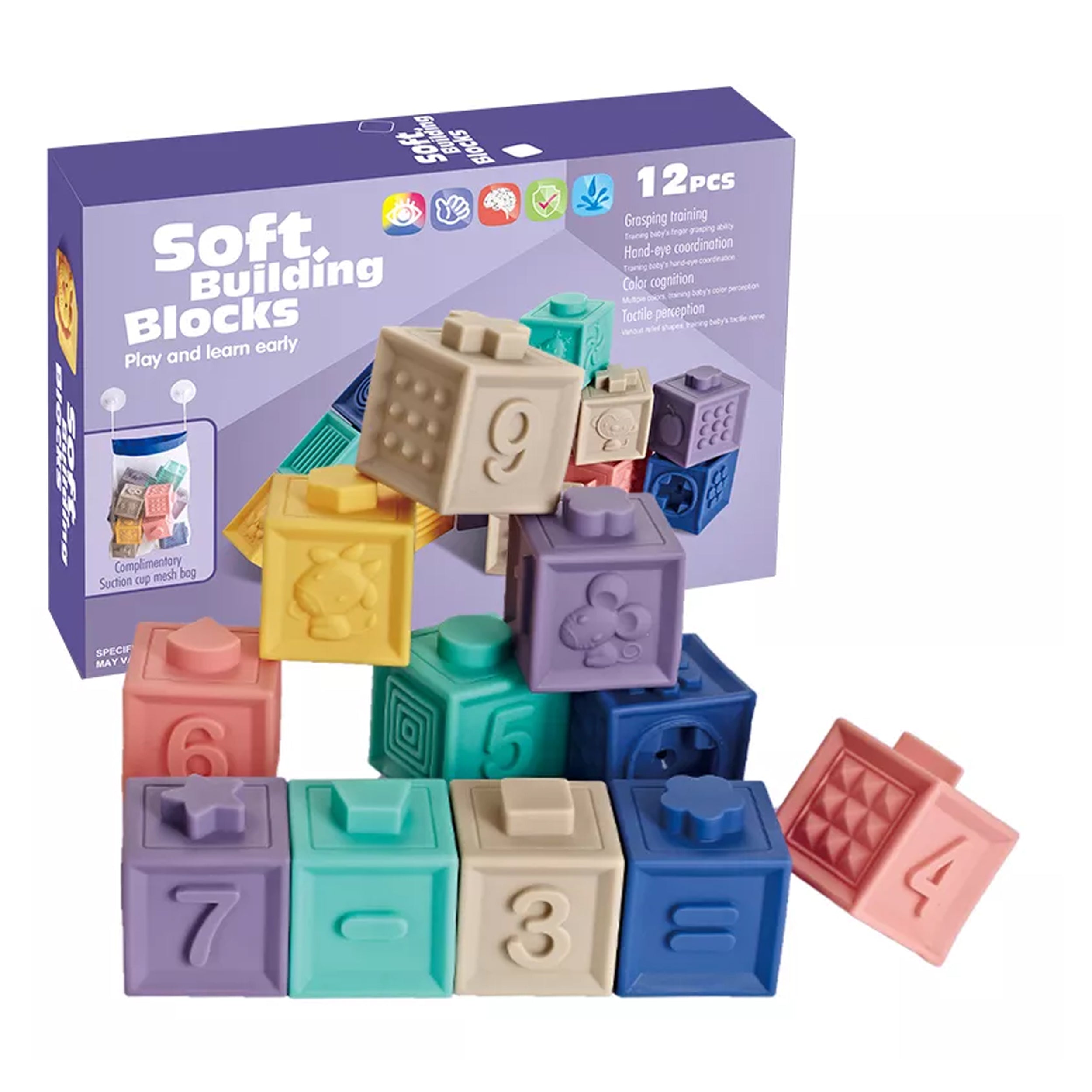 Animal Soft Stacking Block Set Baby Early Learning Toy - Fun and Educational Toys for Infants and Toddlers