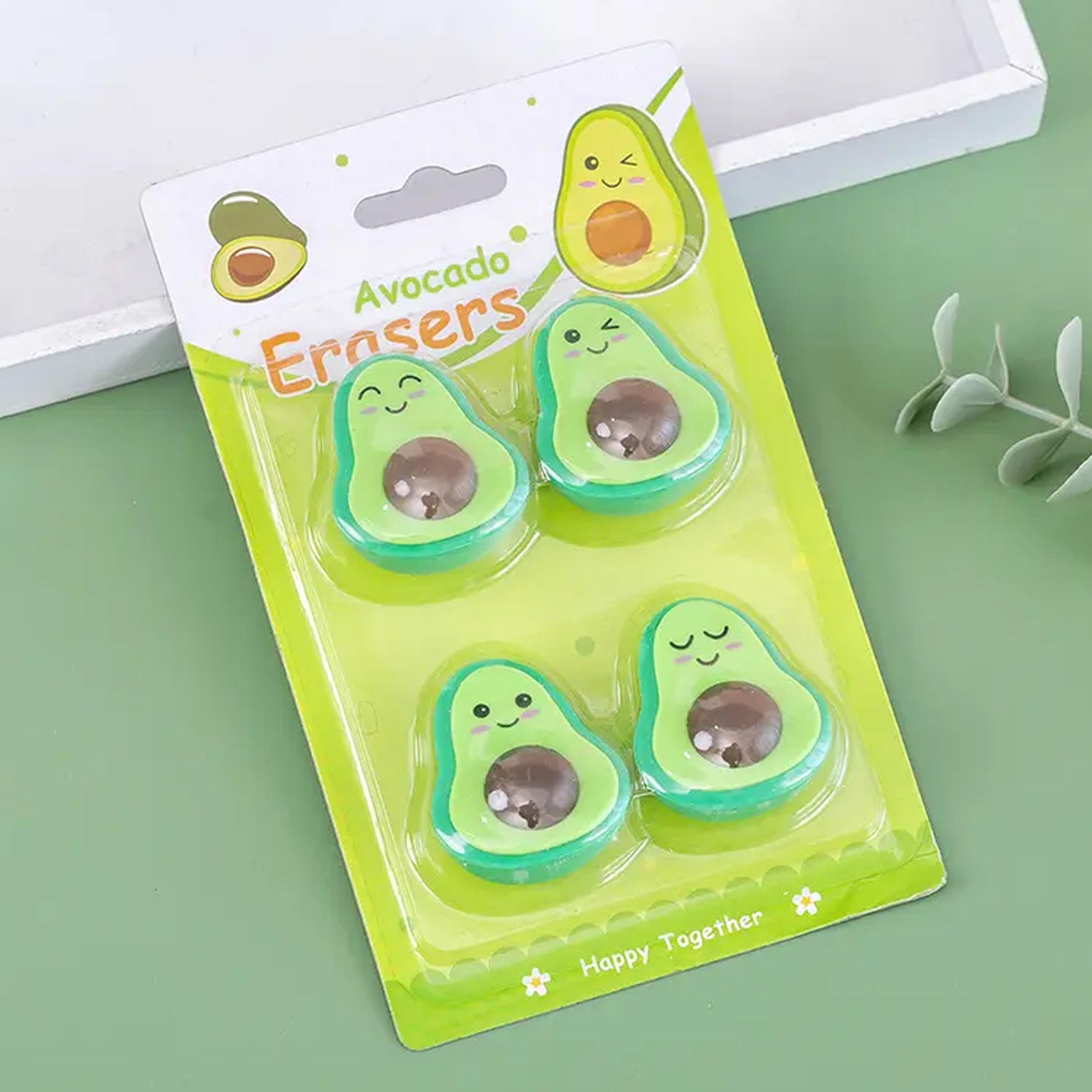Avocado Fruit Erasers Set