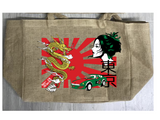 Wholesale TOKYO SUN BURLAP TOTE BAG