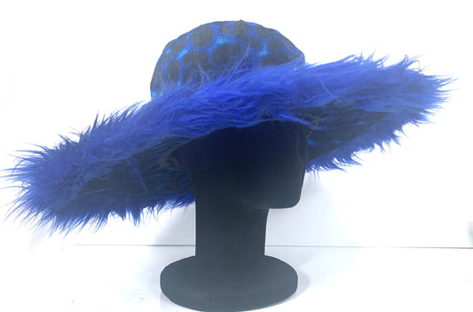 Wholesale FLAMING WIDE BRIM FUZZY HAT  (Sold by the dozen BY COLOR ) CLOSEOUT NOW ONLY $2.50 EA