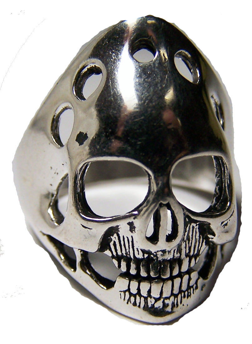 Wholesale SMILING GHOST HEAD SKULL BIKER RING (Sold by the piece)