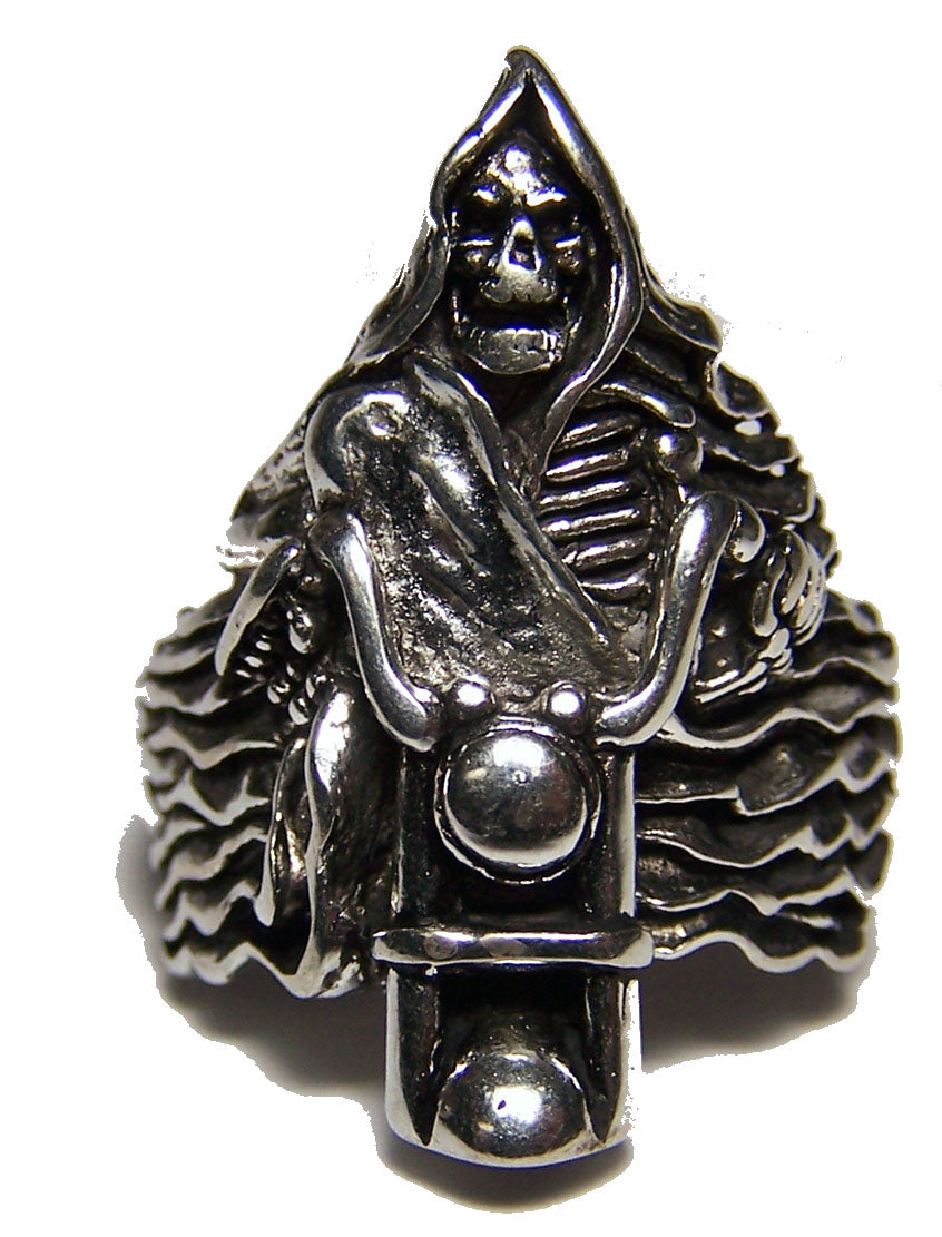 Wholesale GRIM REAPER RIDER MOTORCYCLE BIKER RING (Sold by the piece)
