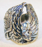 Wholesale SKULL WHEEL WING BIKER RING  (Sold by the piece)