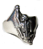 Wholesale CRAWLING UP SKELETON BIKER RING  (Sold by the piece)