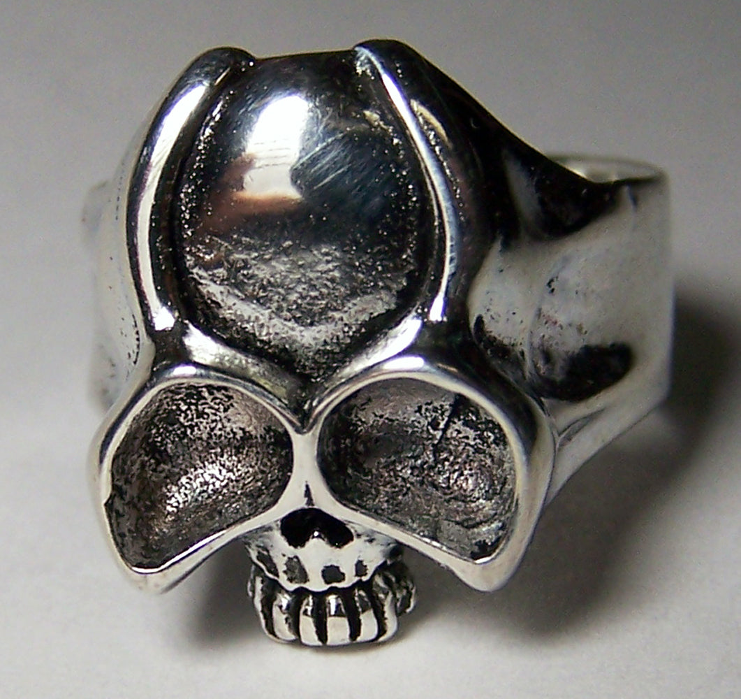 Wholesale LARGE EYES HORNED SKULL HEAD BIKER RING (Sold by the piece) * *-  CLOSEOUT AS LOW AS $ 2.95 EA