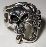 Wholesale SLIMLINED SKULL BIKER RING (Sold by the piece) * - CLOSEOUT AS LOW AS $ 2.95 EA